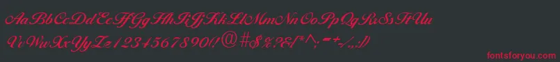 Czcionka BallantinesRegular – czerwone czcionki na czarnym tle