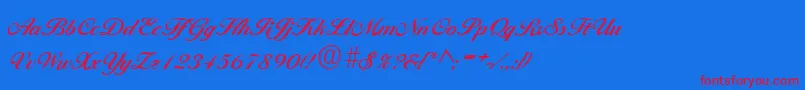 BallantinesRegular Font – Red Fonts on Blue Background