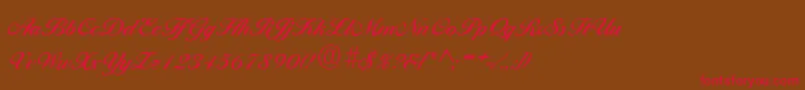 BallantinesRegular Font – Red Fonts on Brown Background