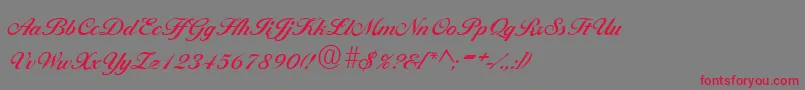 BallantinesRegular Font – Red Fonts on Gray Background