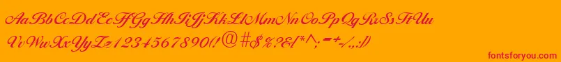 BallantinesRegular Font – Red Fonts on Orange Background