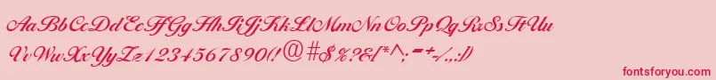 BallantinesRegular Font – Red Fonts on Pink Background