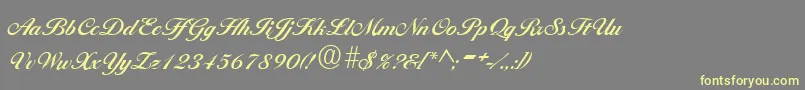 BallantinesRegular Font – Yellow Fonts on Gray Background