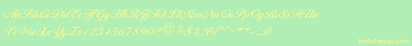 BallantinesRegular Font – Yellow Fonts on Green Background