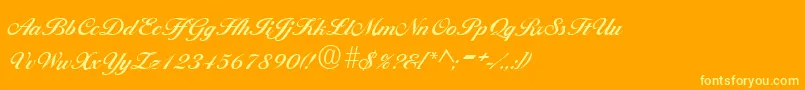 BallantinesRegular Font – Yellow Fonts on Orange Background