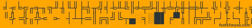 WpBoxdrawing-Schriftart – Schwarze Schriften auf orangefarbenem Hintergrund