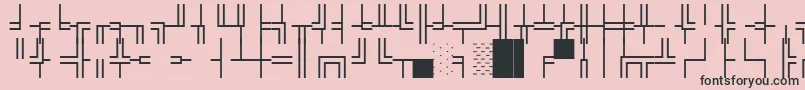 フォントWpBoxdrawing – ピンクの背景に黒い文字