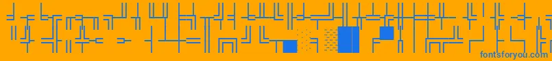 WpBoxdrawing Font – Blue Fonts on Orange Background