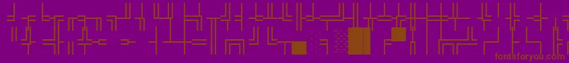 WpBoxdrawing-fontti – ruskeat fontit violetilla taustalla