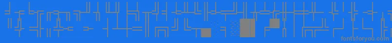 WpBoxdrawing-fontti – harmaat kirjasimet sinisellä taustalla