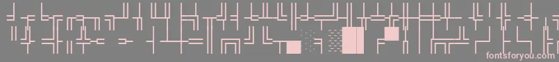 フォントWpBoxdrawing – 灰色の背景にピンクのフォント