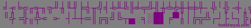 フォントWpBoxdrawing – 紫色のフォント、灰色の背景