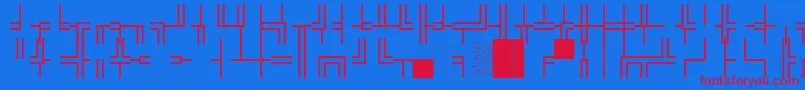 WpBoxdrawing Font – Red Fonts on Blue Background