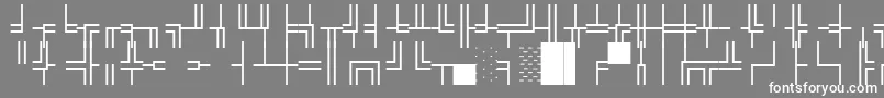 WpBoxdrawing-fontti – valkoiset fontit harmaalla taustalla