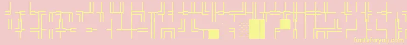 Fonte WpBoxdrawing – fontes amarelas em um fundo rosa