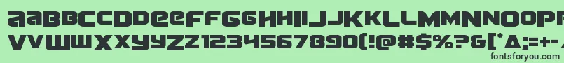 Terrandrop Font – Black Fonts on Green Background