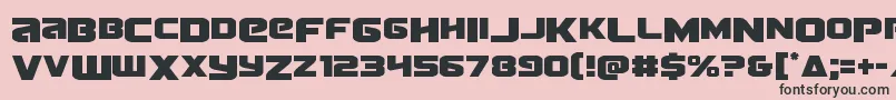 フォントTerrandrop – ピンクの背景に黒い文字