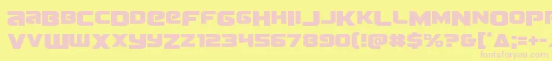 Terrandrop Font – Pink Fonts on Yellow Background