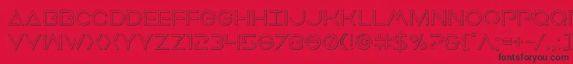 Fonte Earthorbiterout – fontes pretas em um fundo vermelho
