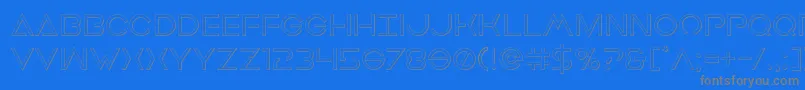 Шрифт Earthorbiterout – серые шрифты на синем фоне