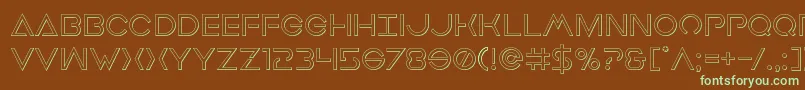 Earthorbiterout Font – Green Fonts on Brown Background