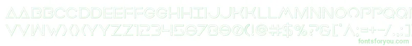 Earthorbiterout Font – Green Fonts on White Background
