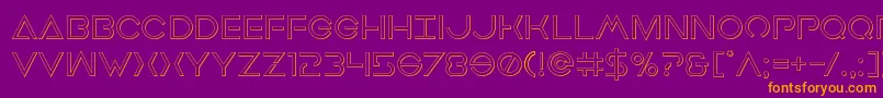 Earthorbiterout Font – Orange Fonts on Purple Background