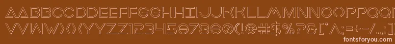 Шрифт Earthorbiterout – розовые шрифты на коричневом фоне