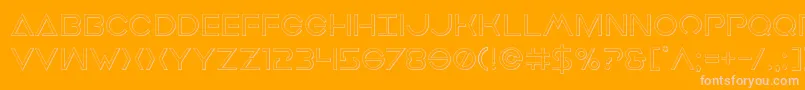 Earthorbiterout Font – Pink Fonts on Orange Background