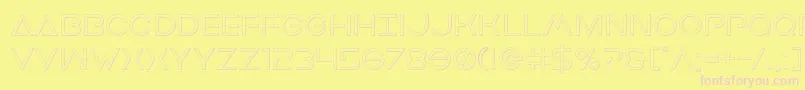 Earthorbiterout Font – Pink Fonts on Yellow Background