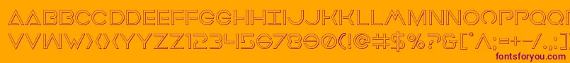 Earthorbiterout Font – Purple Fonts on Orange Background