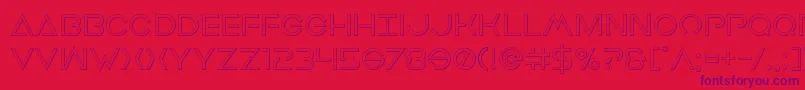 Earthorbiterout Font – Purple Fonts on Red Background