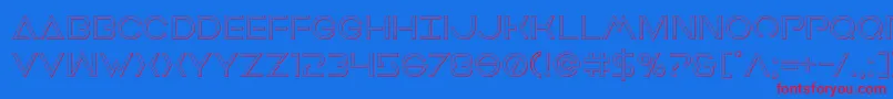 Earthorbiterout Font – Red Fonts on Blue Background