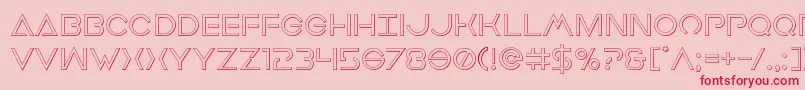 Fonte Earthorbiterout – fontes vermelhas em um fundo rosa