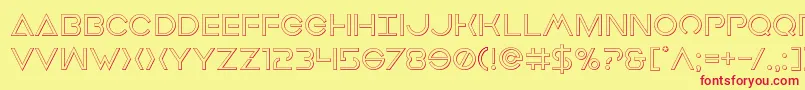 Earthorbiterout Font – Red Fonts on Yellow Background