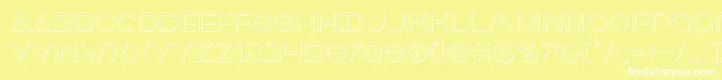 Earthorbiterout Font – White Fonts on Yellow Background