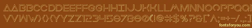 Earthorbiterout Font – Yellow Fonts on Brown Background