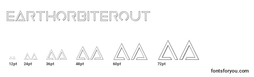 Размеры шрифта Earthorbiterout