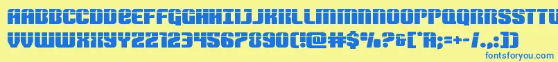 Nightwraithlaser Font – Blue Fonts on Yellow Background