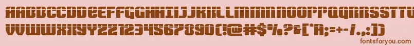 Nightwraithlaser Font – Brown Fonts on Pink Background