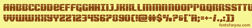 Nightwraithlaser Font – Brown Fonts on Yellow Background