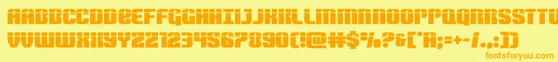 Nightwraithlaser Font – Orange Fonts on Yellow Background