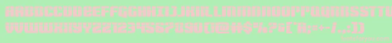 Fonte Nightwraithlaser – fontes rosa em um fundo verde