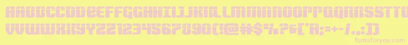 Nightwraithlaser Font – Pink Fonts on Yellow Background