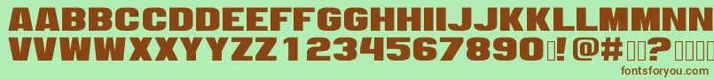 Dozerone Font – Brown Fonts on Green Background