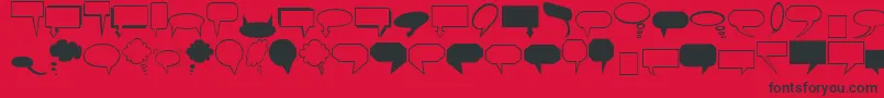 Carrballoons Font – Black Fonts on Red Background