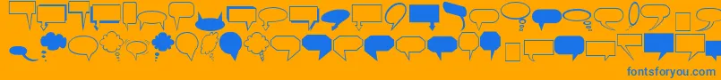 Carrballoons Font – Blue Fonts on Orange Background
