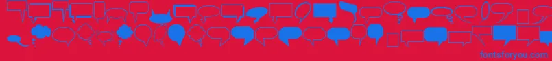 Carrballoons Font – Blue Fonts on Red Background