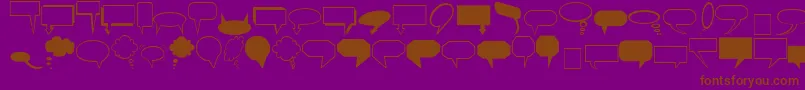 fuente Carrballoons – Fuentes Marrones Sobre Fondo Morado