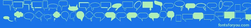 Carrballoons Font – Green Fonts on Blue Background